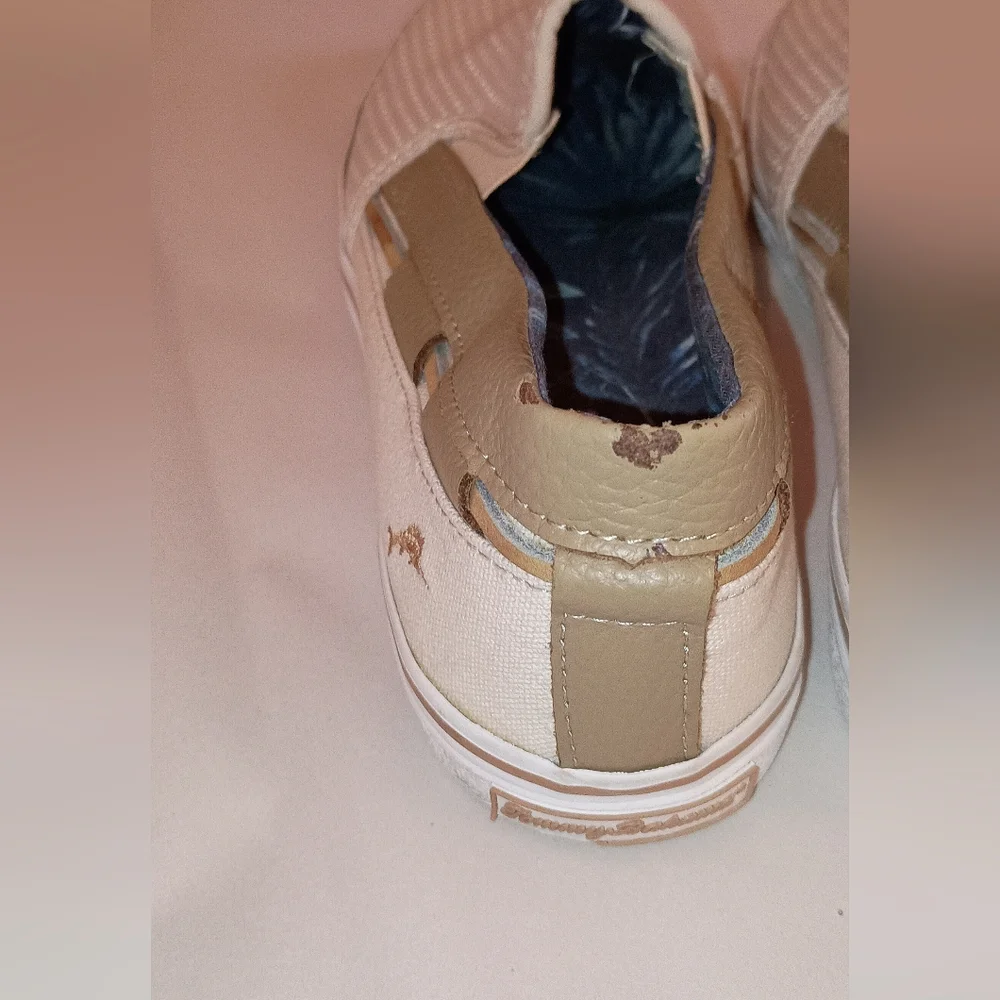 Tommy Bahama canvas leather